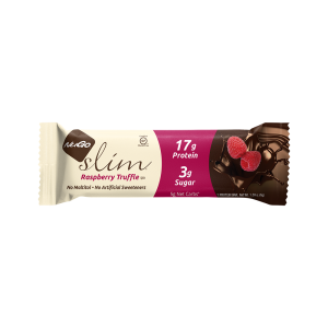 חטיף חלבון נוגו עם פטל מצופה שוקולד מריר